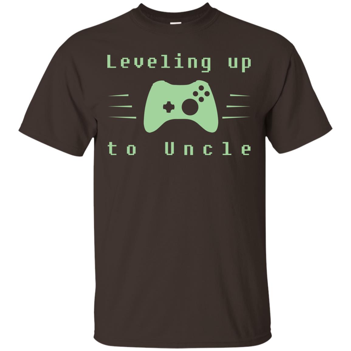 Leveling Up To Uncle Gaming Family Shirt Dark Chocolate