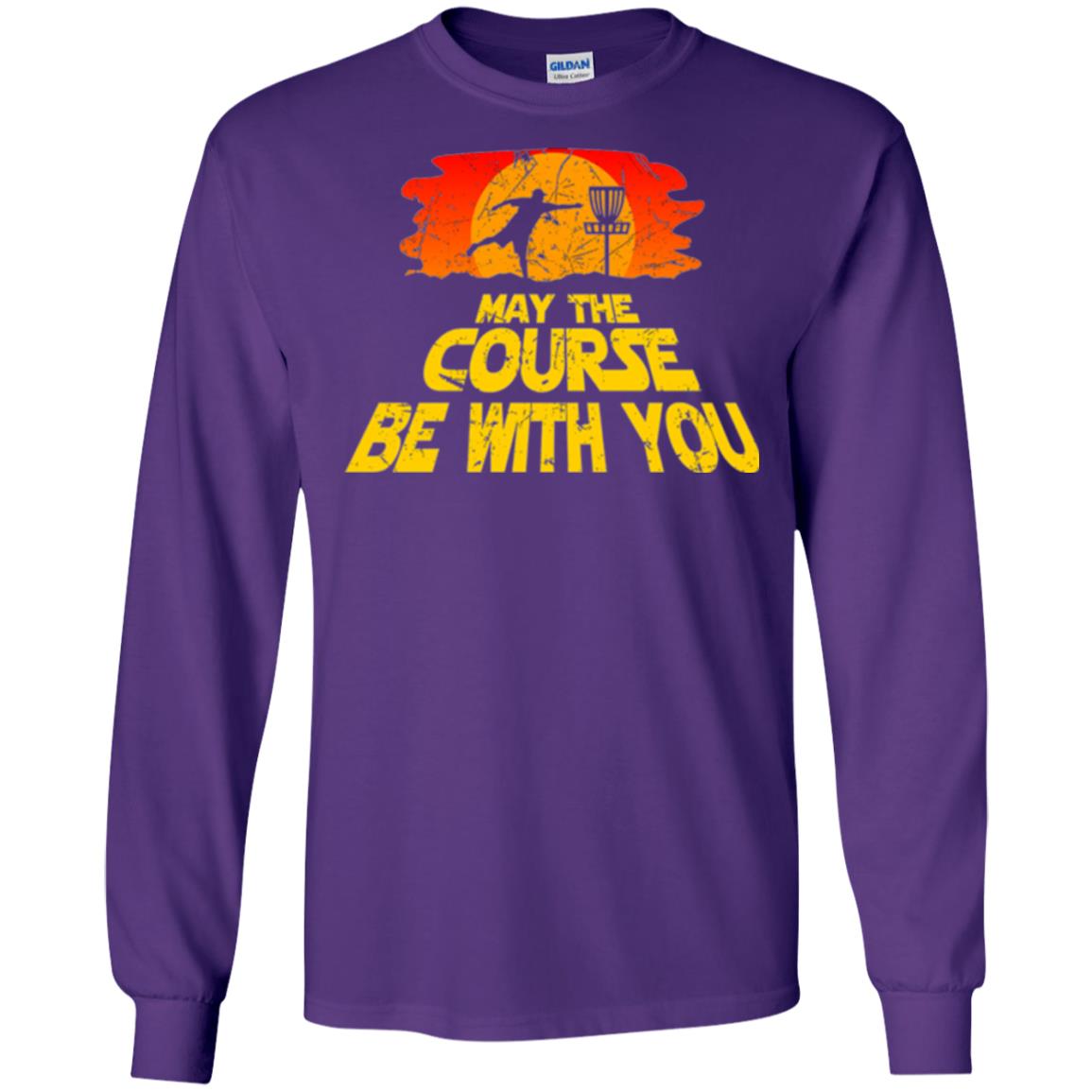 Disc Golf T-shirt May The Course Be With You Purple