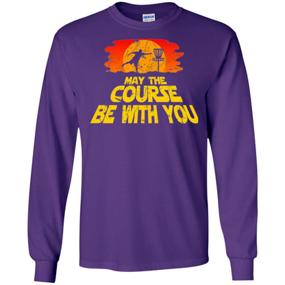 Disc Golf T-shirt May The Course Be With You Purple