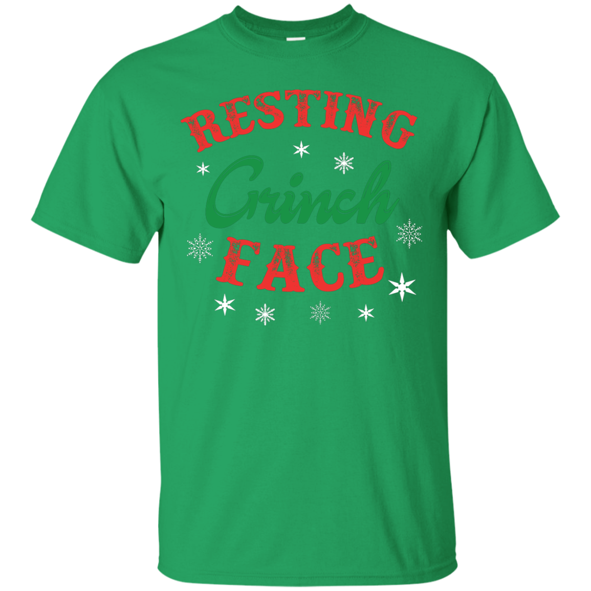Christmas T-Shirt Resting Grinch Face Irish Green