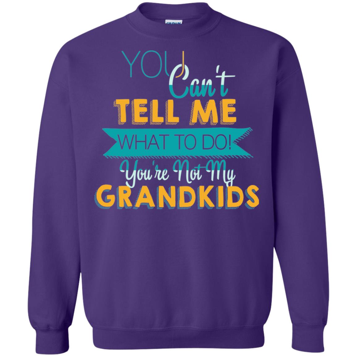 You Can't Tell Me What To Do You're Not My Grandkids Grandparents Gift Tshirt Purple