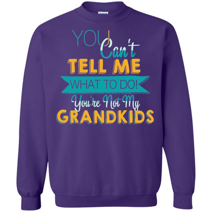 You Can't Tell Me What To Do You're Not My Grandkids Grandparents Gift Tshirt Purple