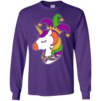 Mardi Gras Unicorn T-shirt Purple