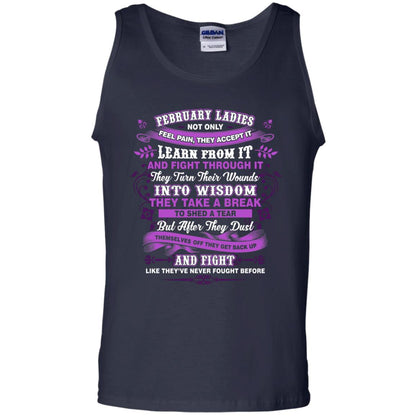 February Ladies Shirt Not Only Feel Pain They Accept It Learn From It They Turn Their Wounds Into Wisdom Navy