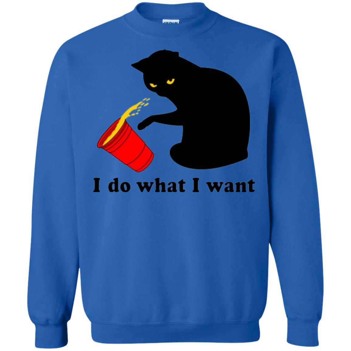 Cat Lover T-shirt I Do What I Want Royal