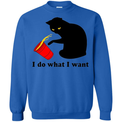 Cat Lover T-shirt I Do What I Want Royal