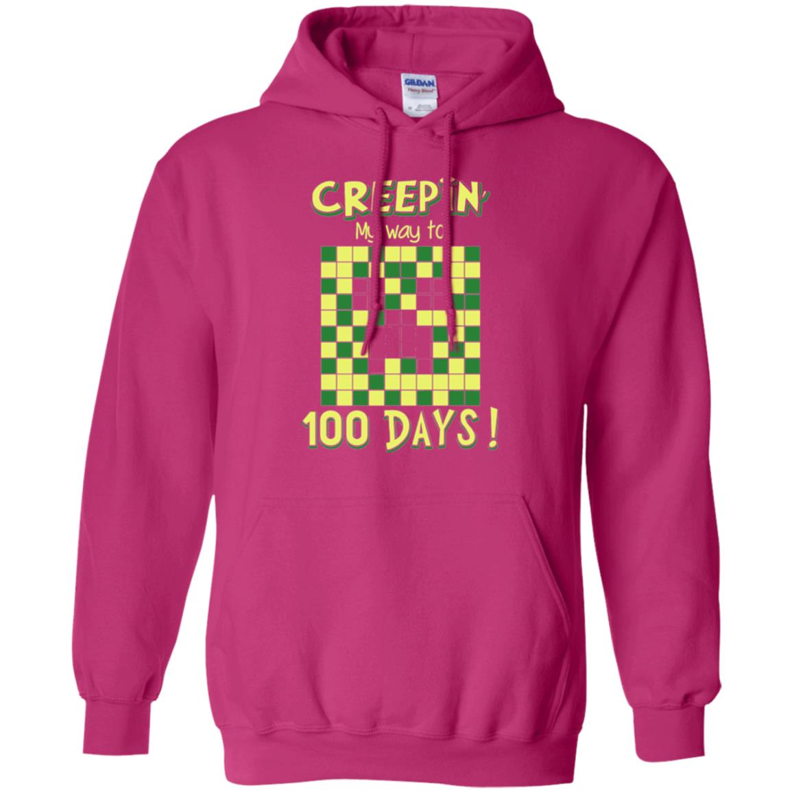Teacher T-shirt Creepin My Way To 100 Days Heliconia
