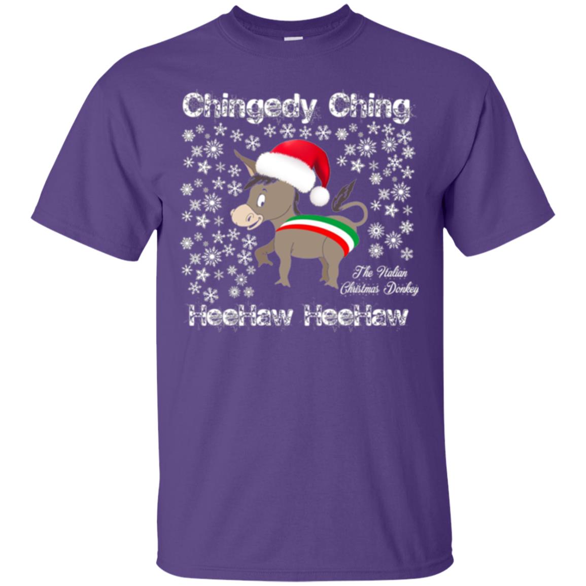 Christmas T-shirt The Italian Christmas Donkey Purple