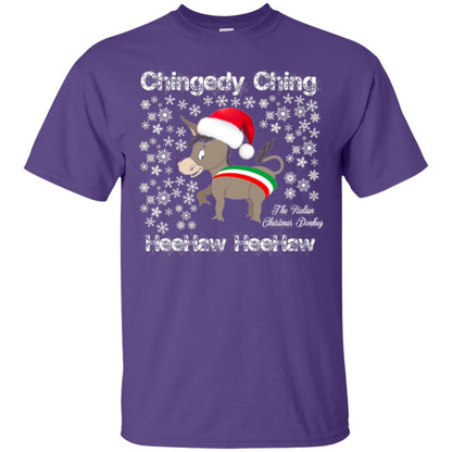 Christmas T-shirt The Italian Christmas Donkey Purple