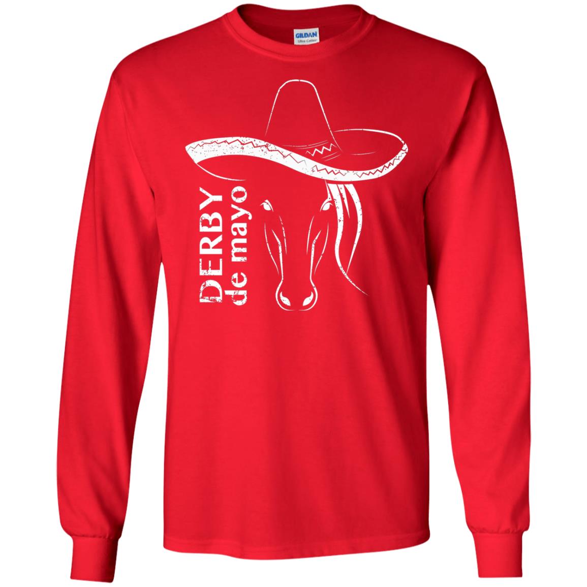 Derby De Mayo Sombrero Horse Race Shirt Red