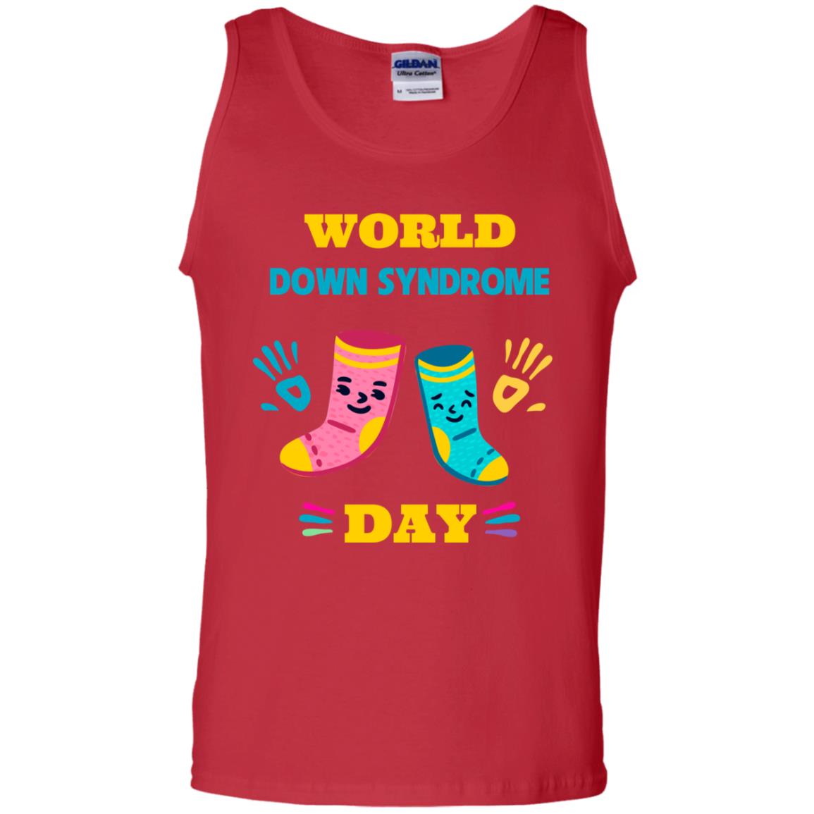 World Down Syndrome Day Hands And Stocks Shirt Red