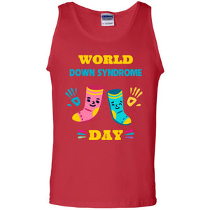 World Down Syndrome Day Hands And Stocks ShirtG220 Gildan 100% Cotton Tank Top