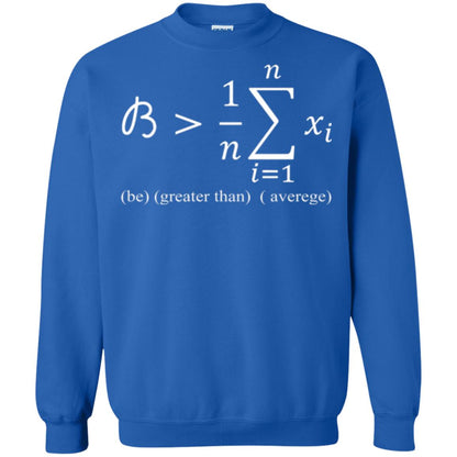 Math Lovers T-shirt Be Greater Than Average Royal