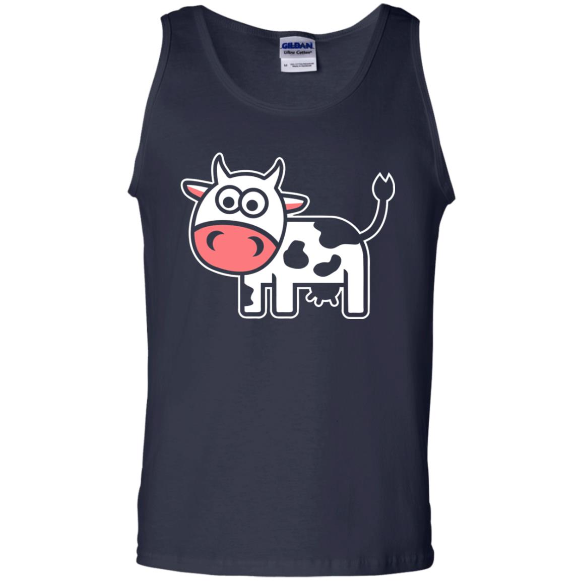 Cute Comic Cow Lover T-shirt Navy
