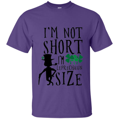 I_m Not Short Leprechaun Size Funny St Patrick_s Day T-shirt Purple