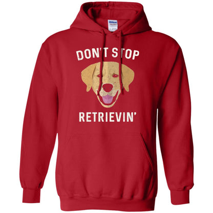 Dog Lovers T-shirt Don_t Stop Retrieving Red