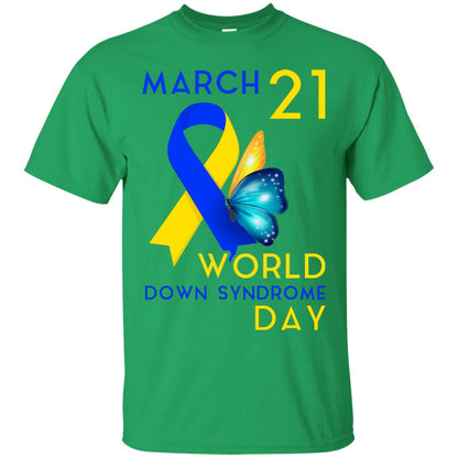 March 21 World Down Syndrome Day T-shirt For Down Syndrome Awareness Irish Green