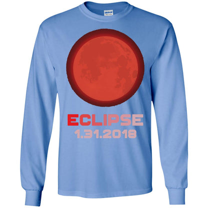 Eclipse January 31st 2018 Total Lunar Eclipse T-shirt Carolina Blue