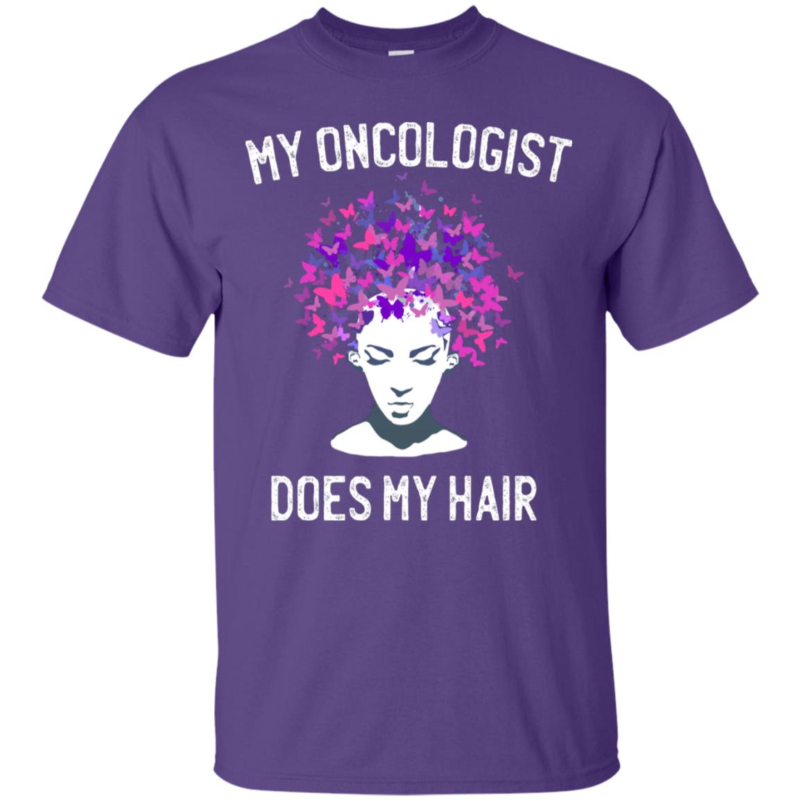 My Oncologist Does My Hair Breast Cancer Awareness Shirt Purple