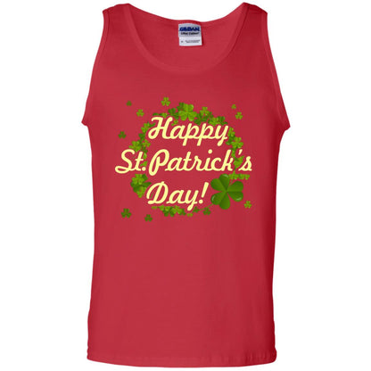 Happy St.patricks Day Shamrocks T-shirt Red