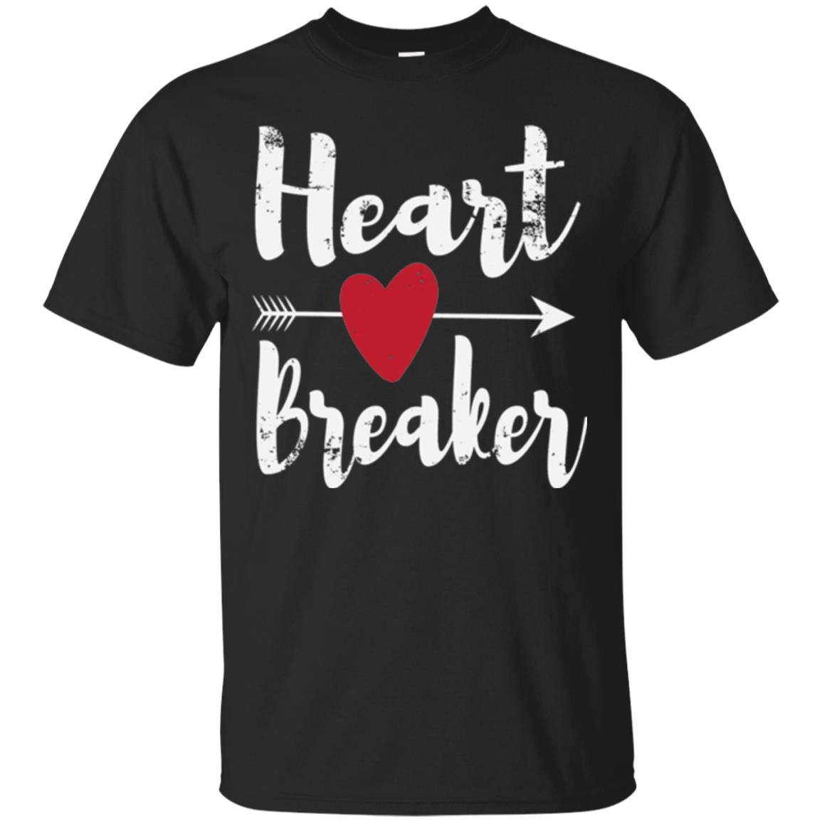 Valentines Day T-shirt Heart Breaker T-shirt Black