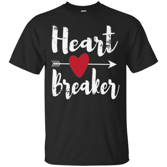 Valentines Day T-shirt Heart Breaker T-shirt Black