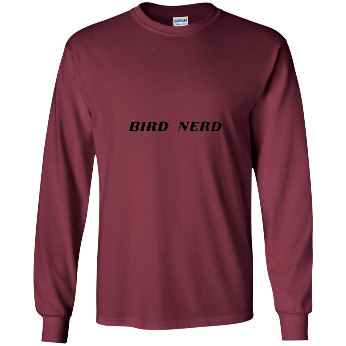 Bird Nerd Bird Watching T-shirt Maroon