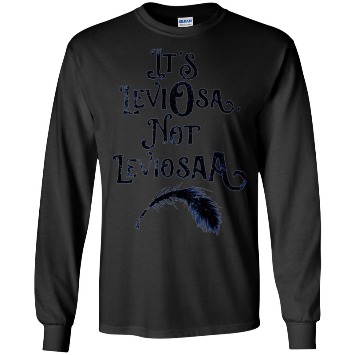 Feather Dirty Black T-shirt It_s Leviosa Not Leviosaa Black