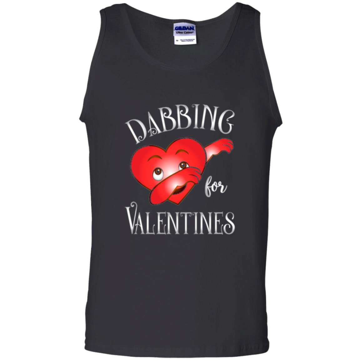 Valentines Day T-shirt Dabbing Heart T-shirt Black