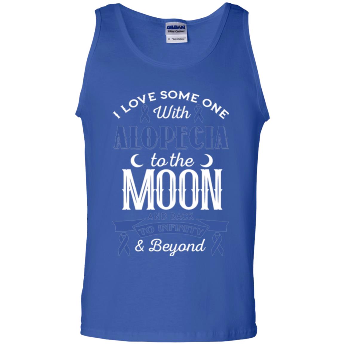 Alopecia Awareness T-shirt Love Someone With Alopecia To The Moon Royal