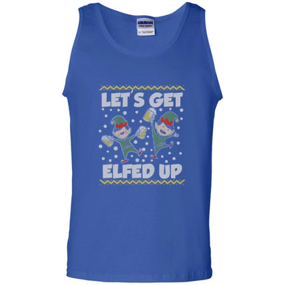 Christmas T-shirt Let's Get Elfed Up Royal