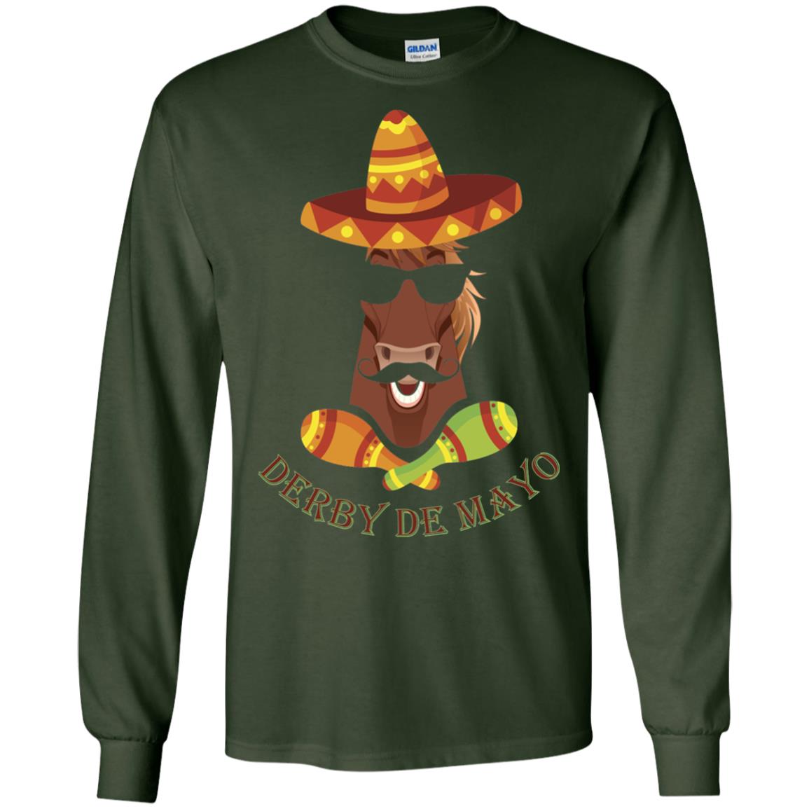 Derby De Mayo Kentucky Horse Race Sombrero Mexican T-shirt Forest Green