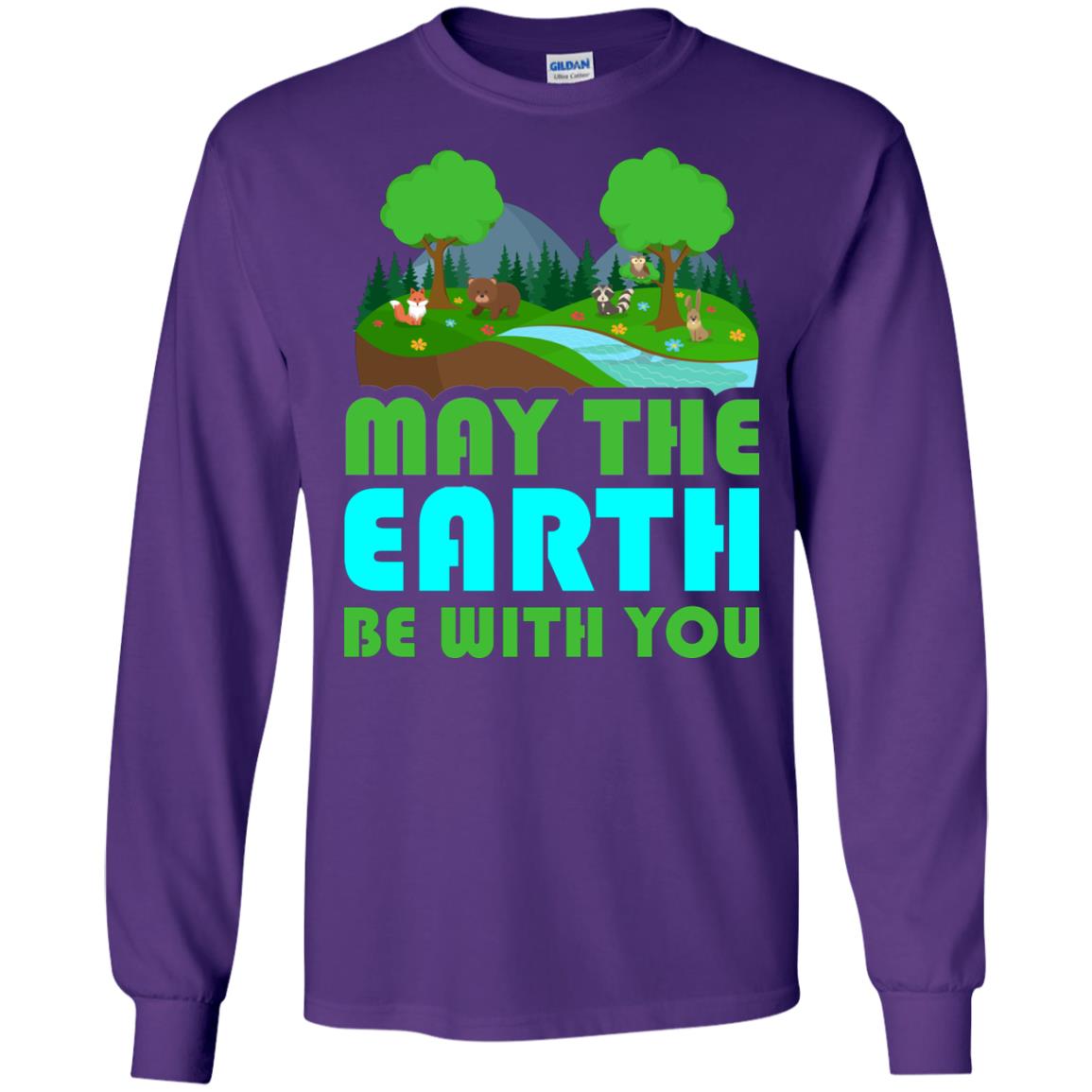 May The Earth Be With You Earth Day T-shirt Purple