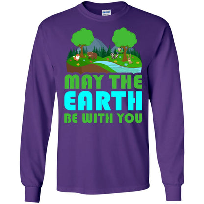May The Earth Be With You Earth Day T-shirt Purple