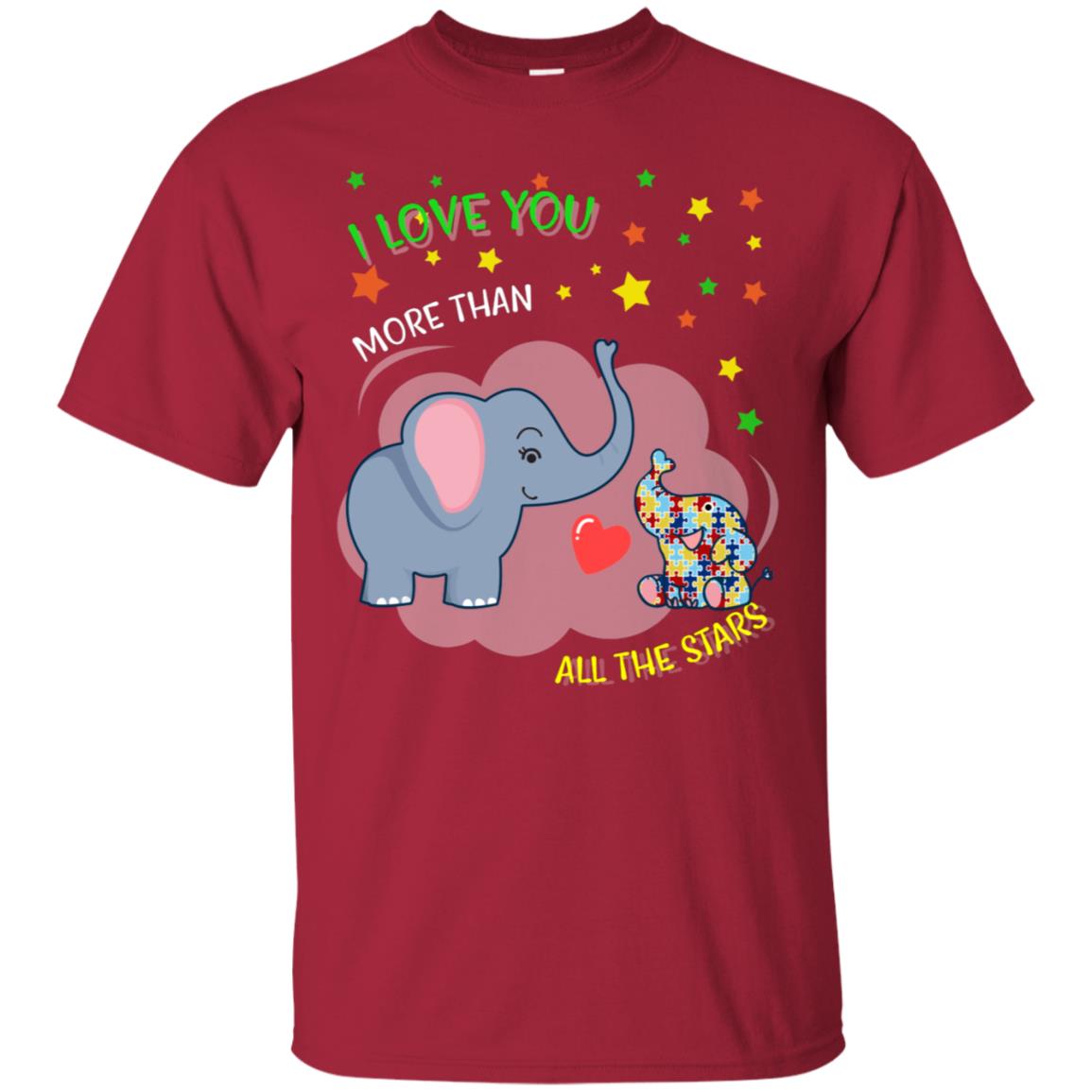 I Love You More Than All The Stars Autism Awareness Shirt Cardinal