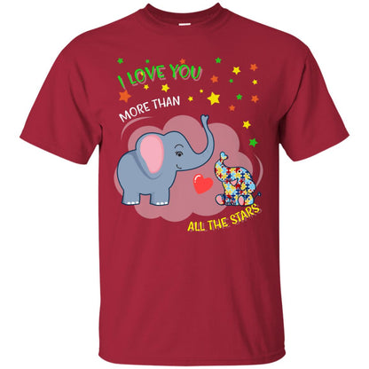 I Love You More Than All The Stars Autism Awareness Shirt Cardinal