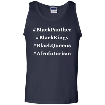 Black Panther Black Kings Black Queens Afrofuturism T-shirt Navy