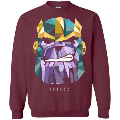Thanos Low Poly Geometric Art Head Graphic T-shirt Maroon