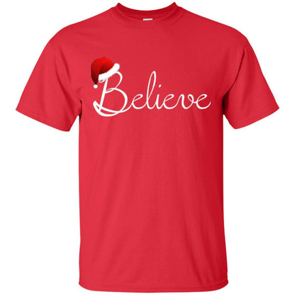 Believe Christmas Shirt - Best Santa Christmas T-shirt Red