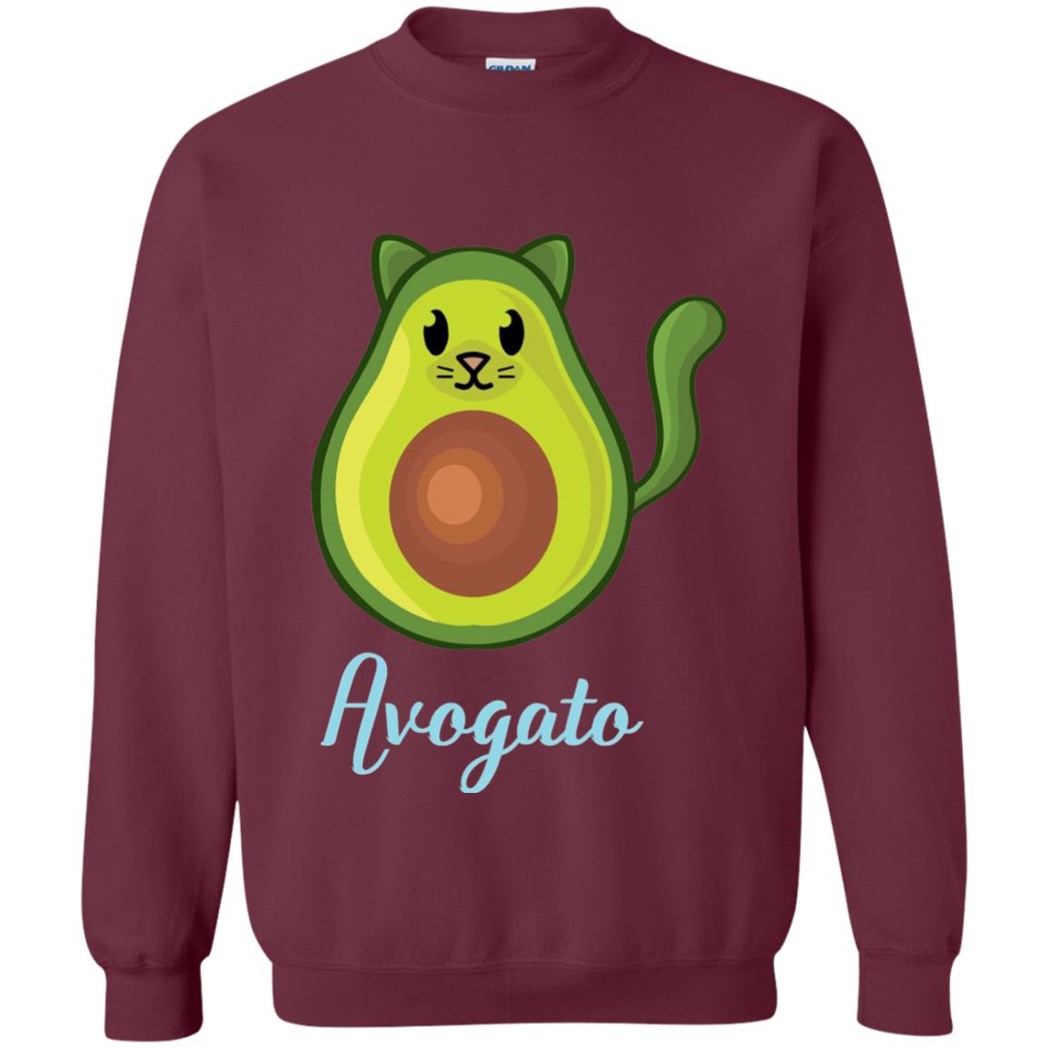 Avogato Avocado Cat Funny Avocato T-shirt Maroon