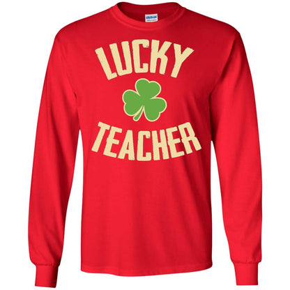 Lucky Teacher Shirt St. Patrick_s Day T-shirt Red