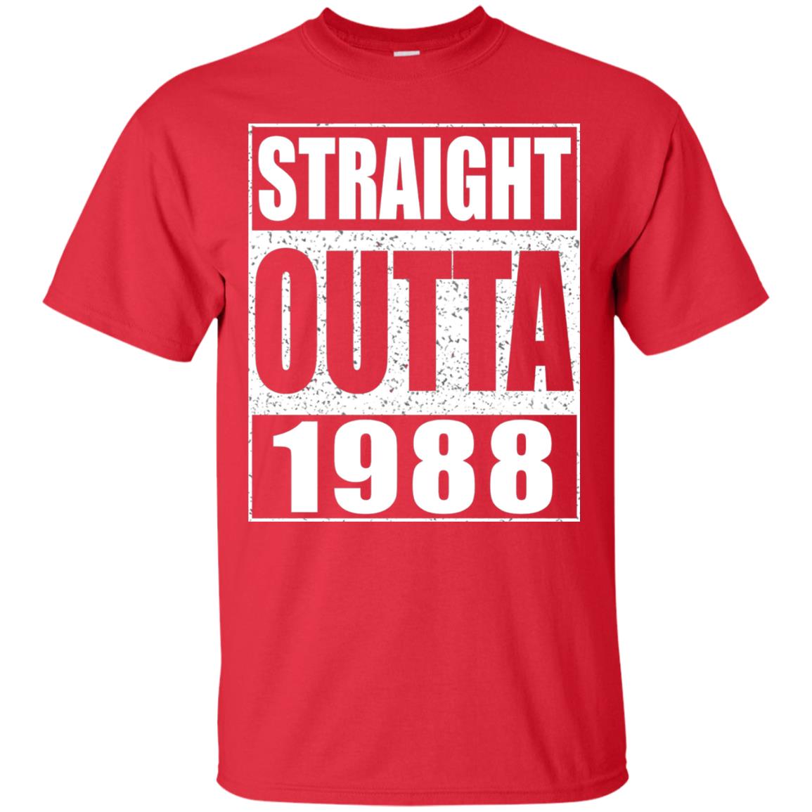 Straight Outta 1988 Funny 30th Birthday Shirt Red