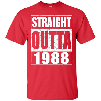 Straight Outta 1988 Funny 30th Birthday Shirt Red