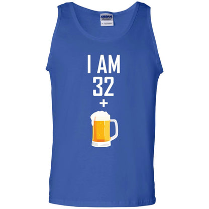 I Am 32 Plus 1 Beer 33th Birthday T-shirt Royal