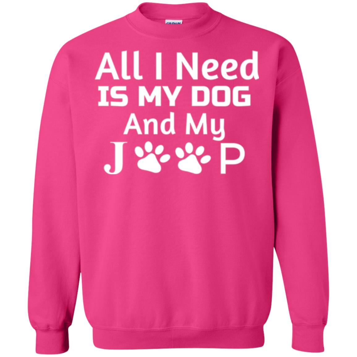 Dogs Lover T-shirt All I Need Is My Dog And My Jeep Heliconia