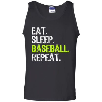 Baseball T-shirt Eat Sleep Baseball Repeat Black