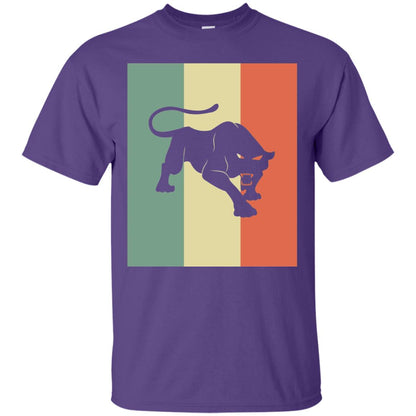 Black Panther Silhouette Gift Shirt Retro Vintage Classic Tee Purple