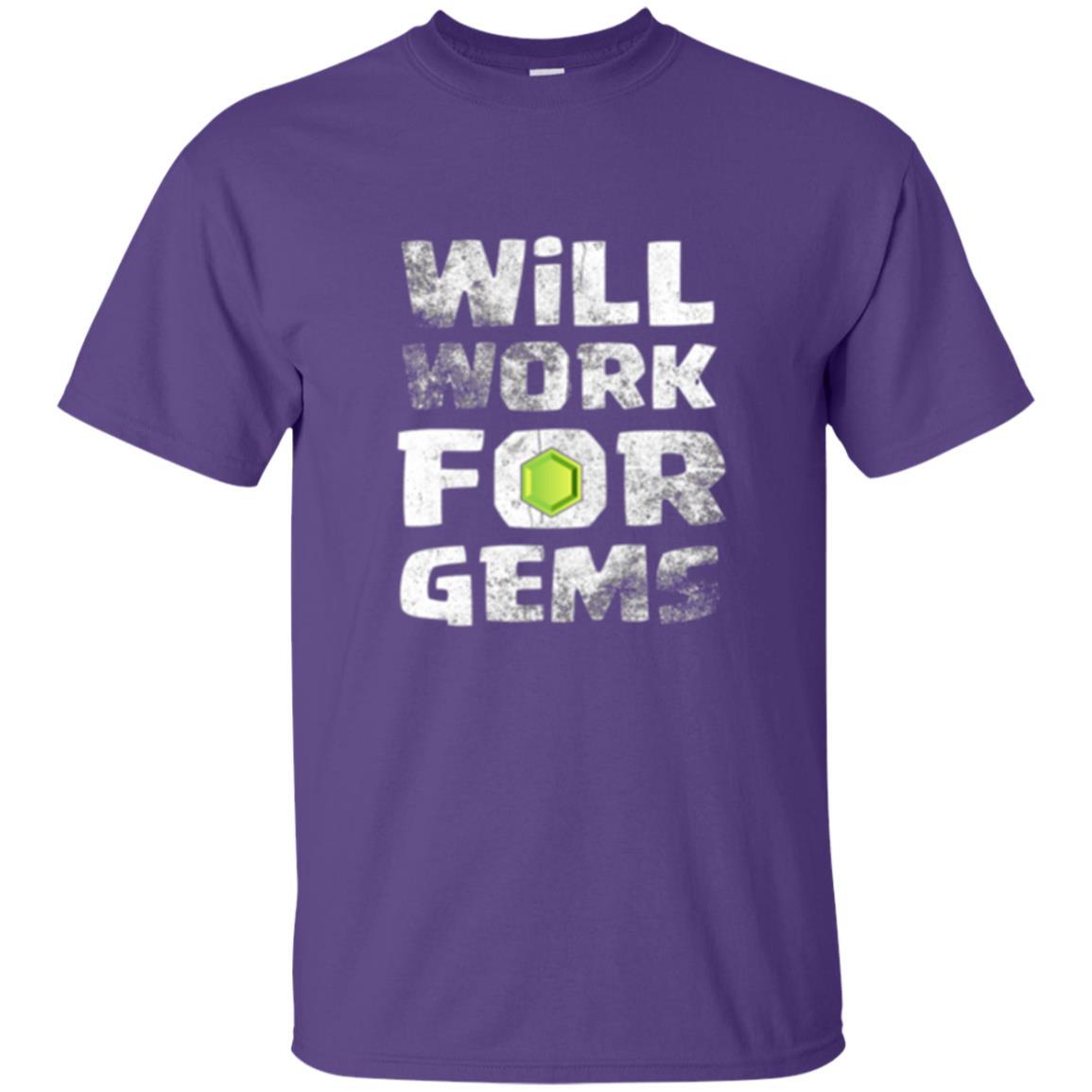 Gamer T-shirt Will Work For Gems Purple