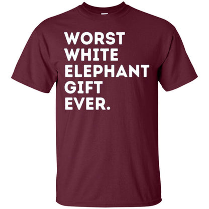 Best Worst White Elephant T-shirt Maroon