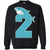 2nd Birthday Shark Party ShirtG180 Gildan Crewneck Pullover Sweatshirt 8 oz.